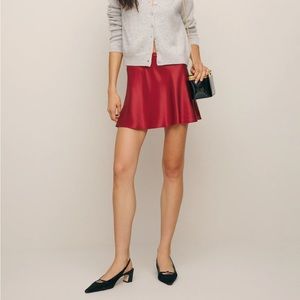 Reformation Edda Silk Skirt